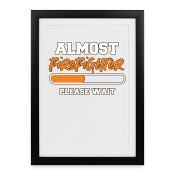 pompiers - Affiche encadrée (27 × 37 cm) - noir - Devant
