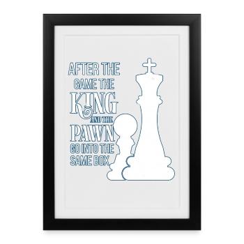 chess - Framed poster (27 × 37 cm) - black - Front