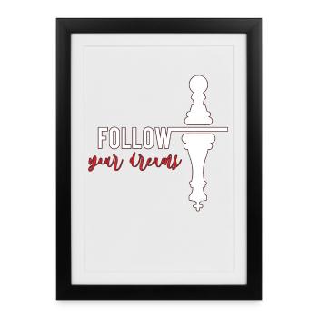 chess - Framed poster (27 × 37 cm) - black - Front