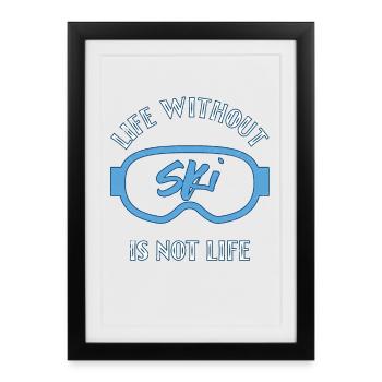 Ski Sport - Affiche encadrée (27 × 37 cm) - noir - Devant