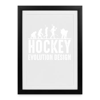 ice Hockey - Framed poster (27 × 37 cm) - black - Front