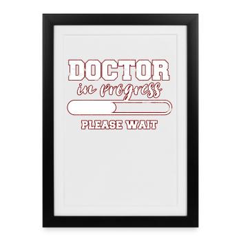 médecin - Affiche encadrée (27 × 37 cm) - noir - Devant