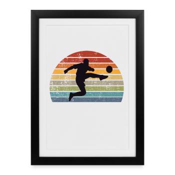 football - Affiche encadrée (27 × 37 cm) - noir - Devant