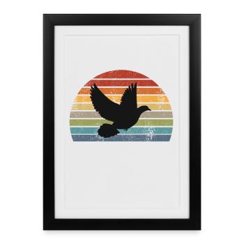 Rétro sourd - Affiche encadrée (27 × 37 cm) - noir - Devant