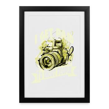 Camera Photographer Photograph - Framed poster (27 × 37 cm) - black - Front