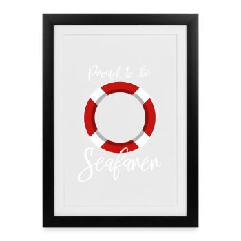 Fier d’être marin - Affiche encadrée (27 × 37 cm) - noir - Devant