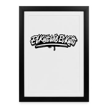 Köln Et Kütt Wie Et Kütt Kölner Grundgesetz Kölsch - Gerahmtes Poster (27 × 37 cm) - Schwarz - Vorne