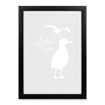 Bad weather - Framed poster (27 × 37 cm) - black - Front