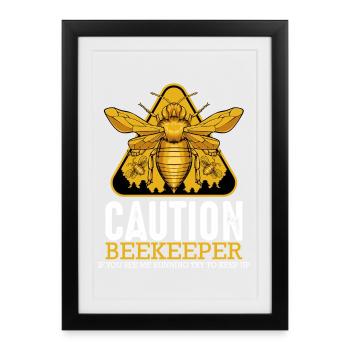 Beekeeper Beekeeper Bee Guard - Framed poster (27 × 37 cm) - black - Front