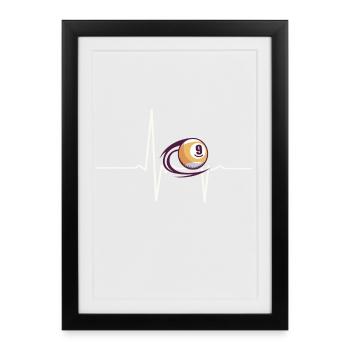 Billiard Billiard Heartbeat - Framed poster (27 × 37 cm) - black - Front