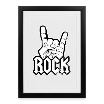Rock music french fork rock festival concert band - Framed poster (27 × 37 cm) - black - Front