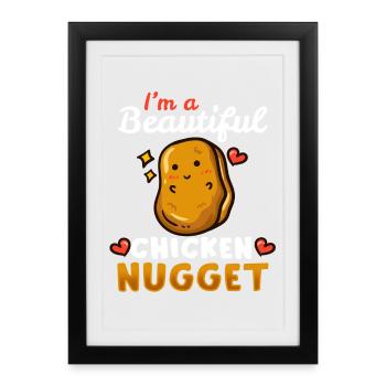 Chicken Nuggets - Framed poster (27 × 37 cm) - black - Front