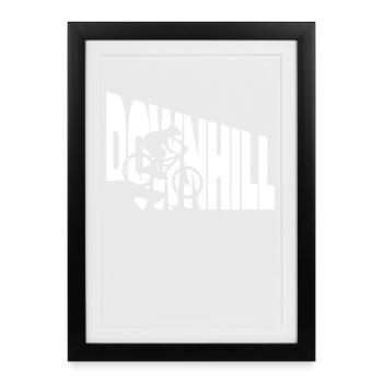 VTT de descente – l’adrénaline sur deux roues - Affiche encadrée (27 × 37 cm) - noir - Devant