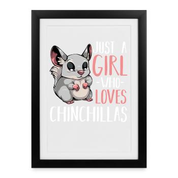 Chemise Chinchilla Lover - Affiche encadrée (27 × 37 cm) - noir - Devant