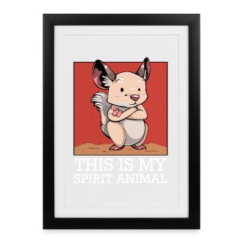 My Spirit Animal: Cartoon Mouse - Framed poster (27 × 37 cm) - black - Front