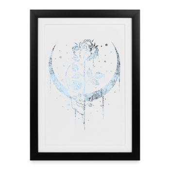 Occult Moon Rose Witchcraft Wicca Skull Gothic - Framed poster (27 × 37 cm) - black - Front