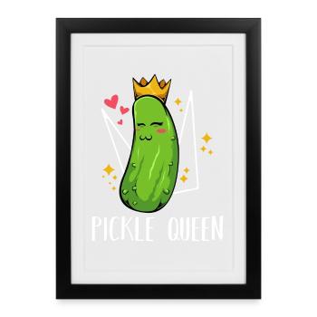 Pickle Queen – Royal Cucumber - Framed poster (27 × 37 cm) - black - Front