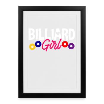 Billiards Billiards Pool - Framed poster (27 × 37 cm) - black - Front