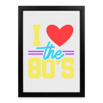 80s - Framed poster (27 × 37 cm) - black - Front