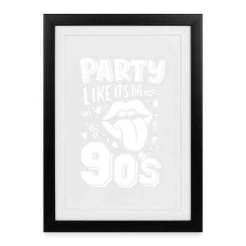 90s - Framed poster (27 × 37 cm) - black - Front