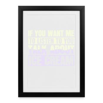 ice - Framed poster (27 × 37 cm) - black - Front