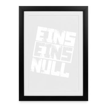 Polizei 110 Notruf - Gerahmtes Poster (27 × 37 cm) - Schwarz - Vorne