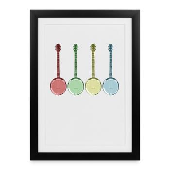 Banjo - Affiche encadrée (27 × 37 cm) - noir - Devant