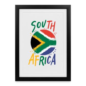 Afrique du Sud - Affiche encadrée (27 × 37 cm) - noir - Devant