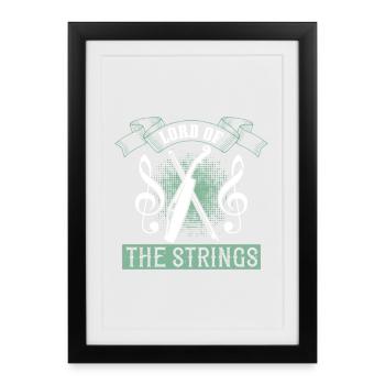 Violin - Lord of the strings - Framed poster (27 × 37 cm) - black - Front