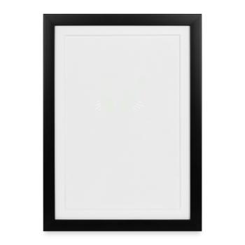 quilles de bowling - Affiche encadrée (27 × 37 cm) - noir - Devant