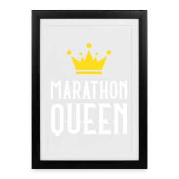 Marathon Queen - Framed poster (27 × 37 cm) - black - Front