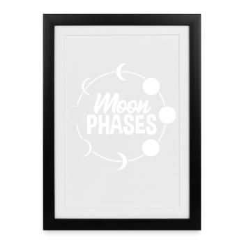 Moon - Framed poster (27 × 37 cm) - black - Front