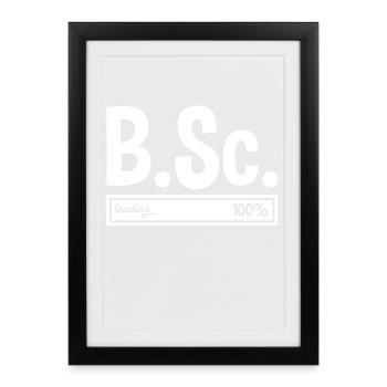 Bachelor of Science B.Sc. graduation - Framed poster (27 × 37 cm) - black - Front