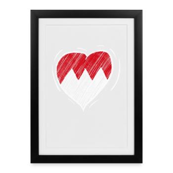 Esquisse des armoiries de Franken Franken est génial - armoiries - Affiche encadrée (27 × 37 cm) - noir - Devant