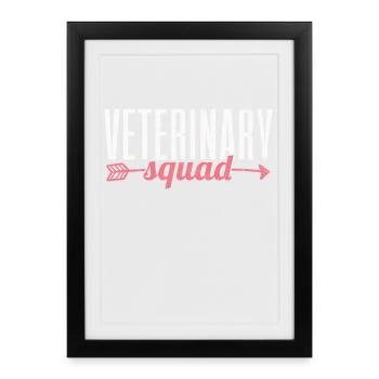 Veterinarian Assistant Veterinarian Helper - Framed poster (27 × 37 cm) - black - Front