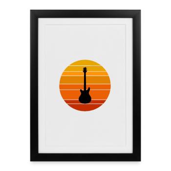 Music Guitar - Affiche encadrée (27 × 37 cm) - noir - Devant