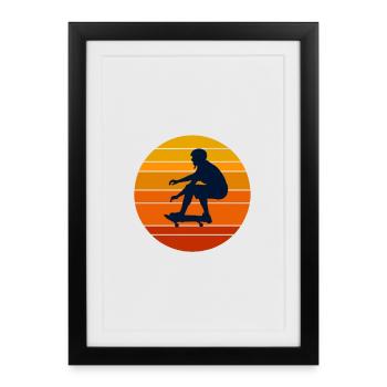 Skateboarding Hobbies - Framed poster (27 × 37 cm) - black - Front
