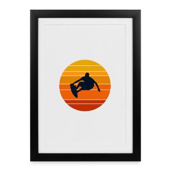Surfing Hobbies - Affiche encadrée (27 × 37 cm) - noir - Devant