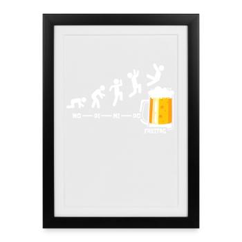 Beer Week Friday Weekend Cool Beer Gift - Framed poster (27 × 37 cm) - black - Front