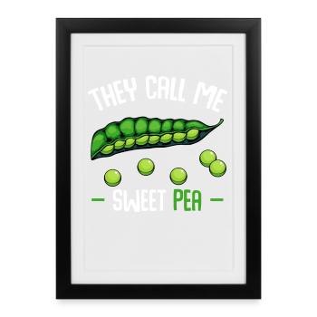 They call me Sweet Pea - Framed poster (27 × 37 cm) - black - Front