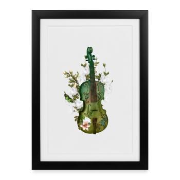 Wonderful violin - Framed poster (27 × 37 cm) - black - Front