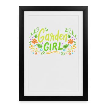 Jardinage Jardinage Jardinage - Affiche encadrée (27 × 37 cm) - noir - Devant