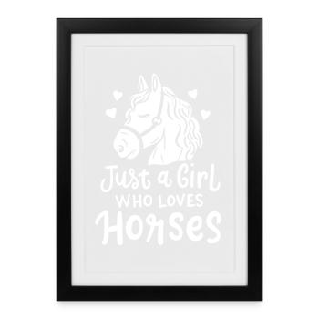 Horses Horse lovers - Framed poster (27 × 37 cm) - black - Front