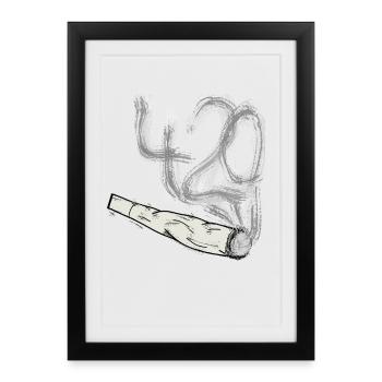 Joint - sac - smoke 420 - Affiche encadrée (27 × 37 cm) - noir - Devant