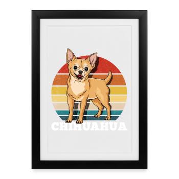 Chihuahua - Affiche encadrée (27 × 37 cm) - noir - Devant