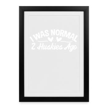 Husky Huskies - Framed poster (27 × 37 cm) - black - Front