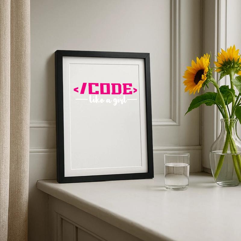 Codierung Programmierung Informatik Gerahmtes Poster (27 × 37 cm)