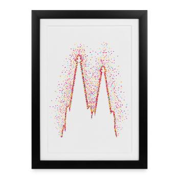 Cologne Cathedral Confetti in the Heart Carnival Heart Cologne - Framed poster (27 × 37 cm) - black - Front