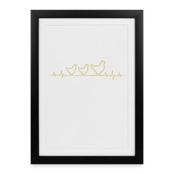 Rooster - Framed poster (27 × 37 cm) - black - Front