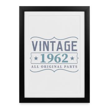 Millésime Millésime 1962 - Affiche encadrée (27 × 37 cm) - noir - Devant